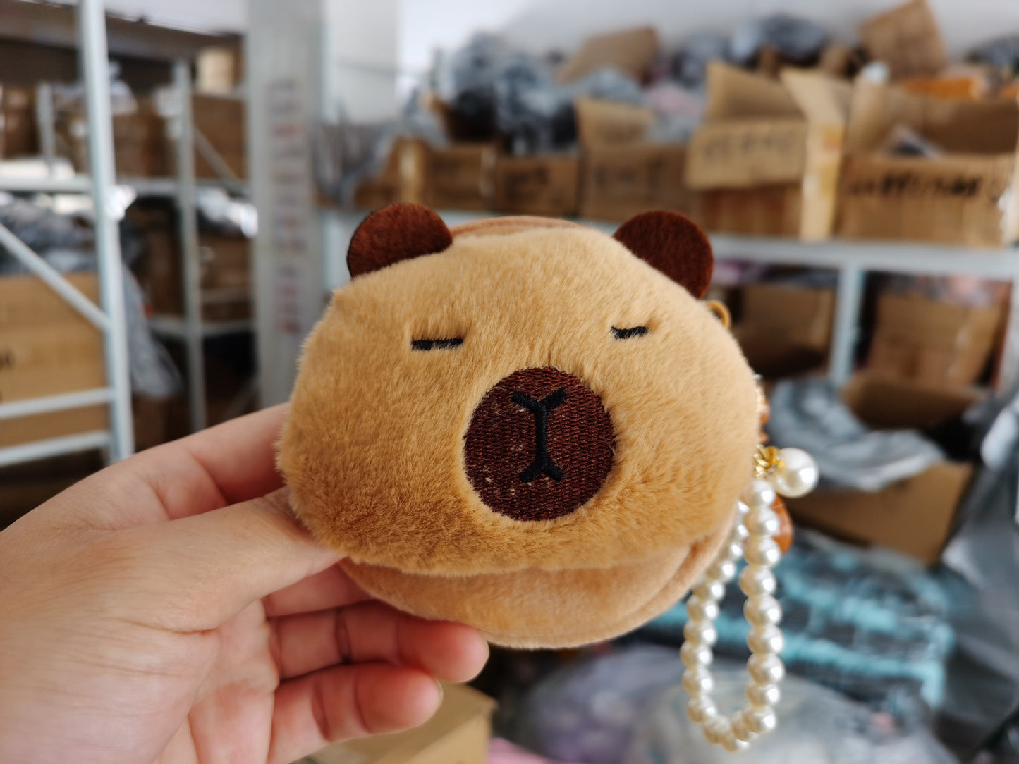 Mini Little Beaver Ruby Pendant Cartoon Plush Coin Purses