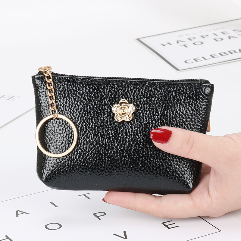 Women's Authentic Leather Tactile Feel Short Korean Coin Purses