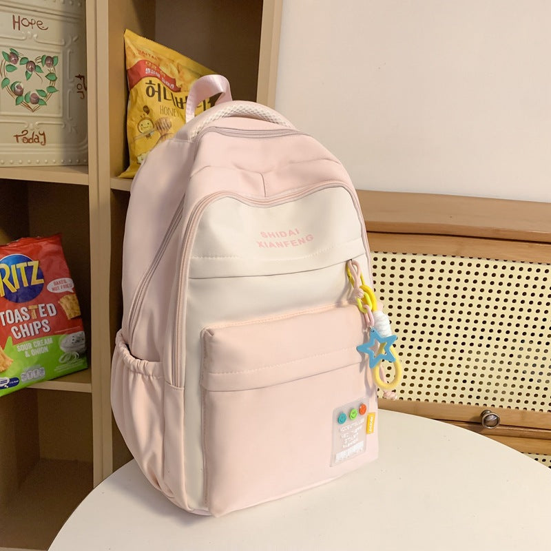 Korean Good-looking Junior High Primary Color Backpacks