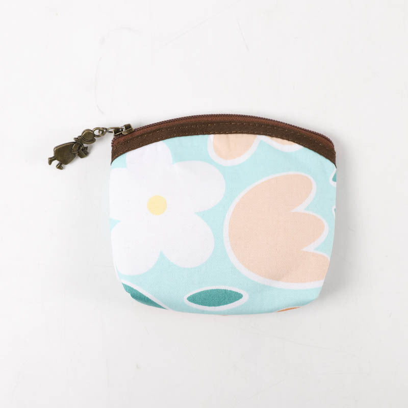 Mini Cute Cotton Print Thick Square Coin Purses