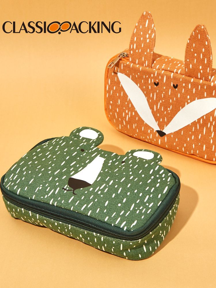 Animal Pattern Printing Cute Toiletry Portable Cosmetics Cosmetic Bags