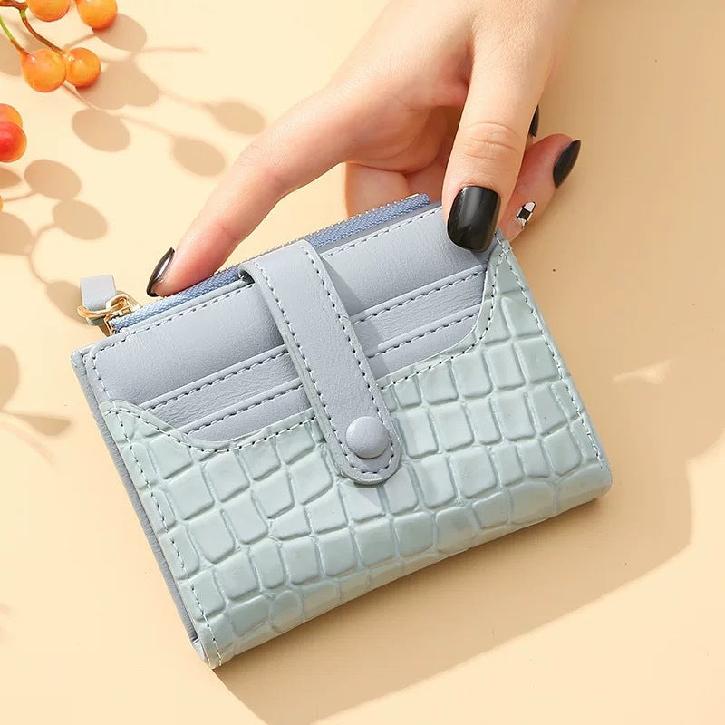 Women's Korean Vintage Crocodile Short Simple Temperament Ladies Wallets