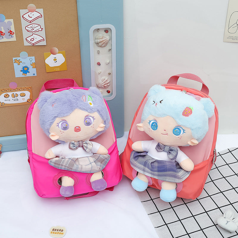 Children's Cartoon Doll Stitching Cute Princess Elementary School Students' Schoolbags