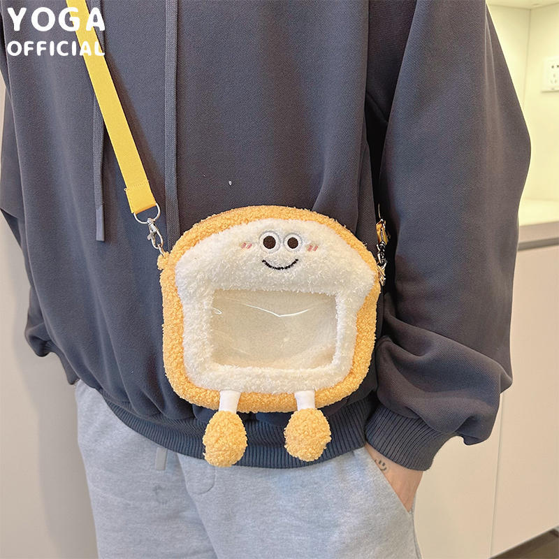 Cat Fan Cartoon Plush Mood Bread Crossbody Bags