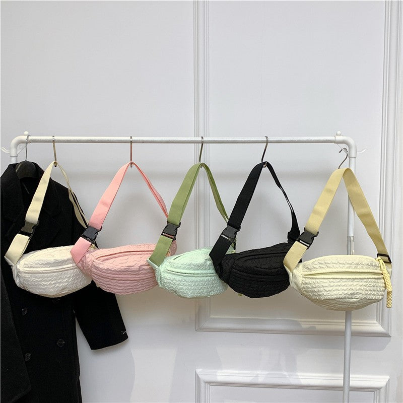 Women's Texture Design Popular Korean Versatile Dumpling Waist Packs