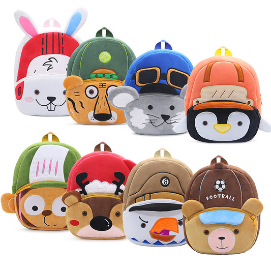 Children's Cute Cartoon Plush Animal Games Boys Children's Backpacks