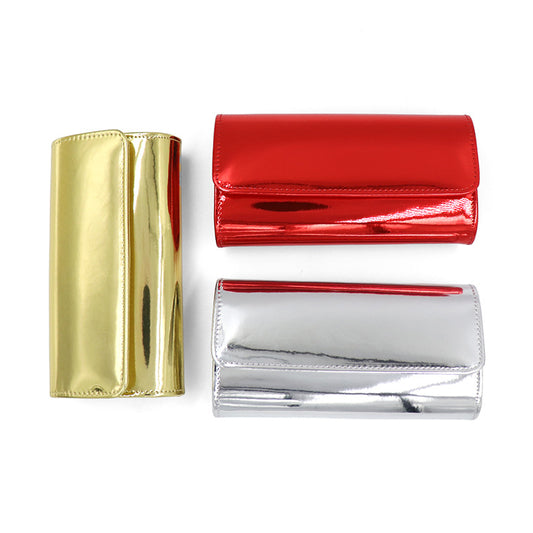 Women's Simple Light Luxury Clutch Cover Glossy Evening Bags