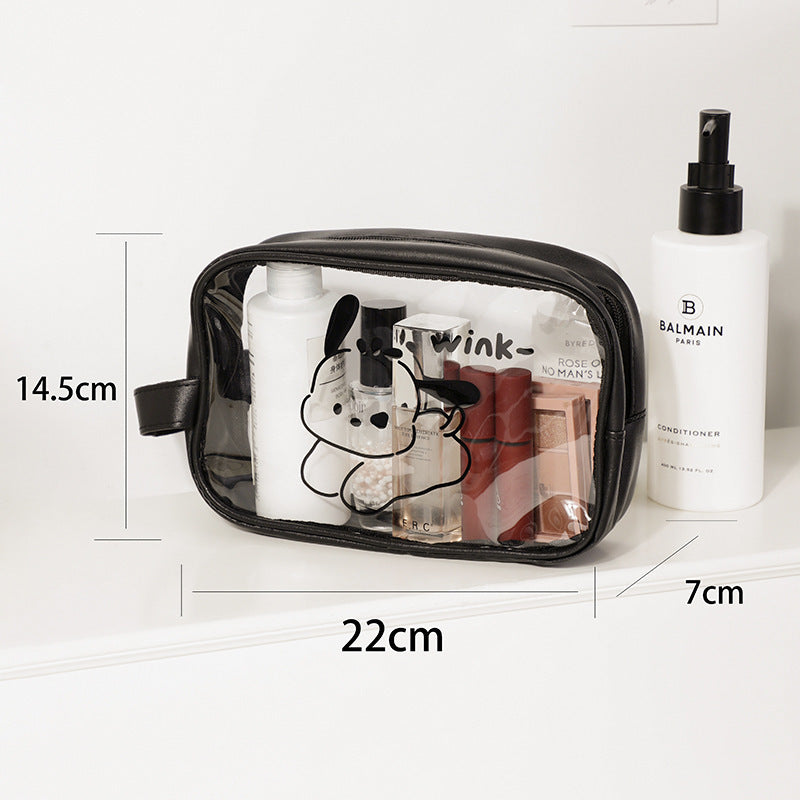 Transparent Waterproof Makeup Storage Cartoon Portable Cosmetic Bags