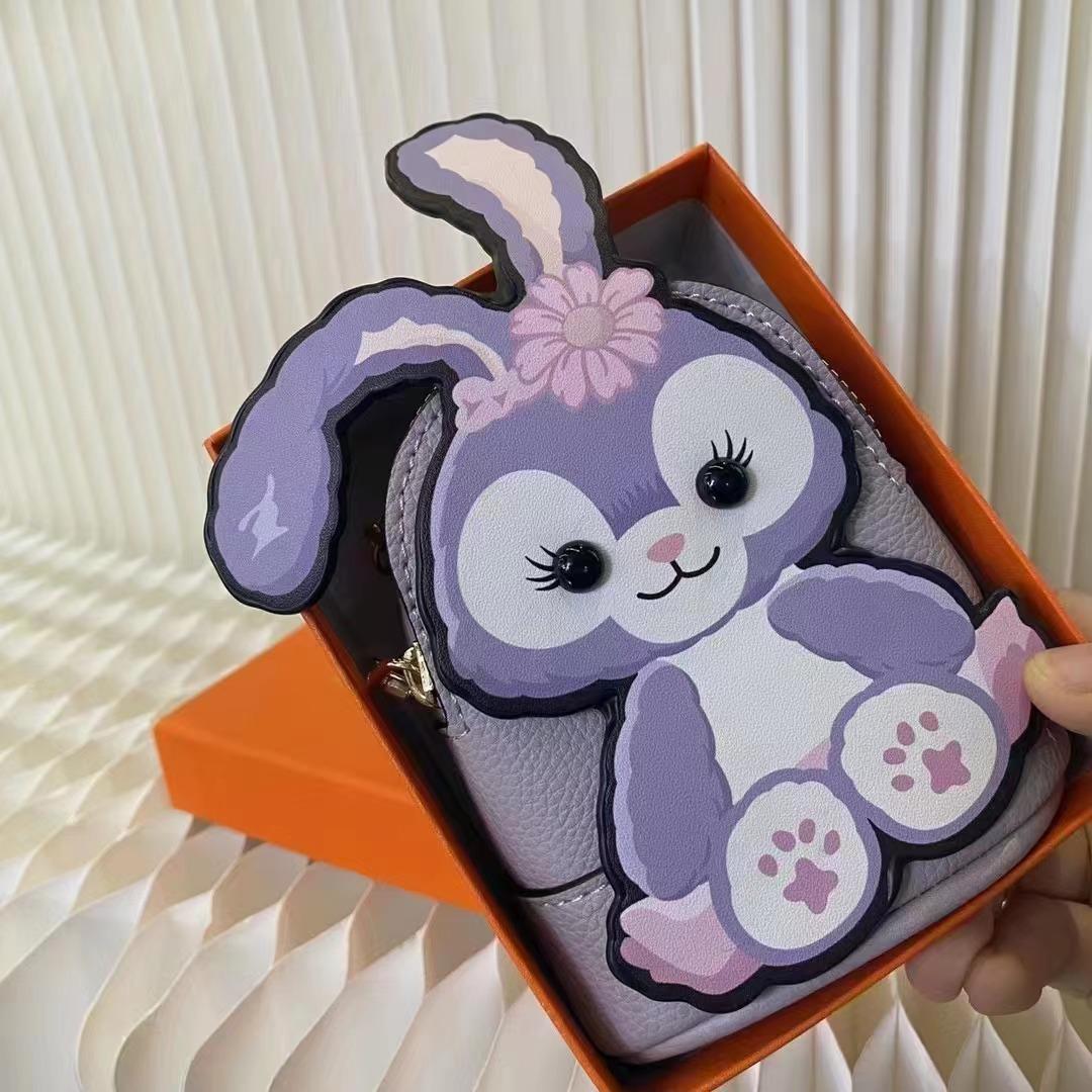 Slouchy Mignon Dessin Animé Mini Pendentif Lapin Porte-Monnaie