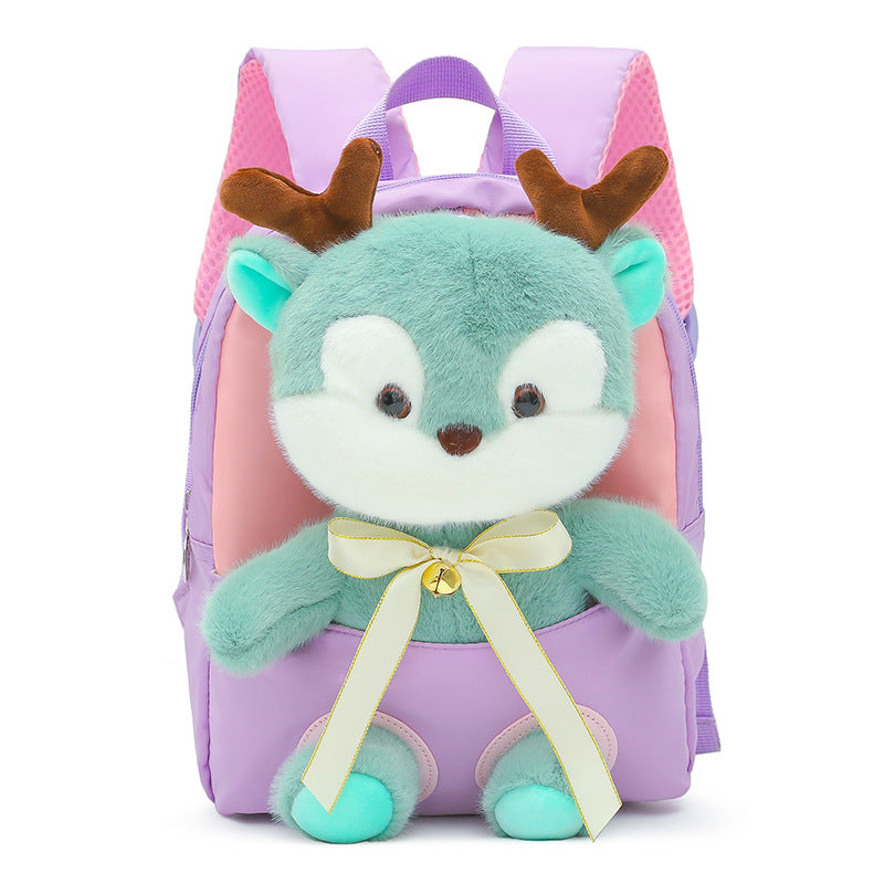 Children's Cute Sika Deer Plush Spring Backpacks