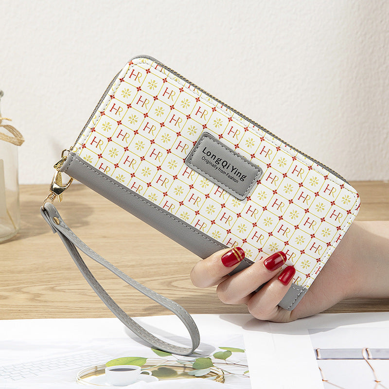 Women's Zip Female Korean Style Stitching Contrast Color Ladies Wallets