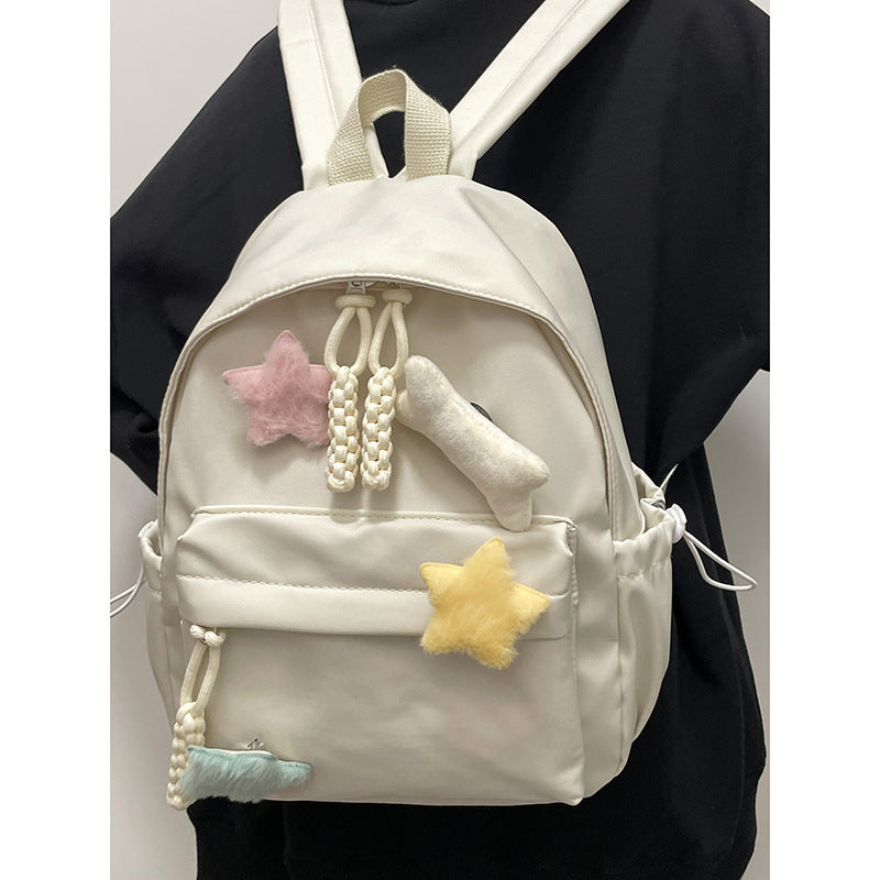 College Simple Cute Five-pointed Star Bone Backpacks