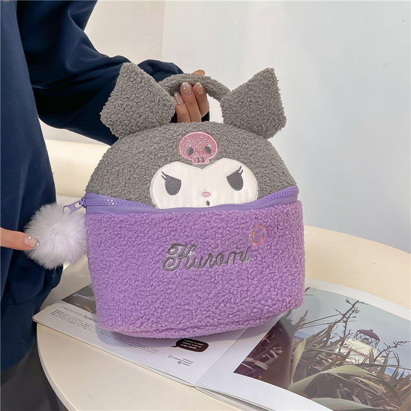 Sacs de jouets portables de rangement de dessin animé mignon en peluche pour enfants