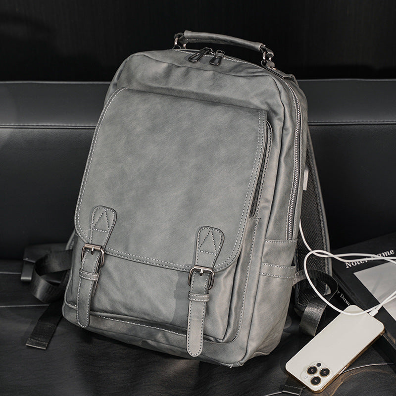 Men's Fashion Trendy Korean Style Large Computer Backpacks