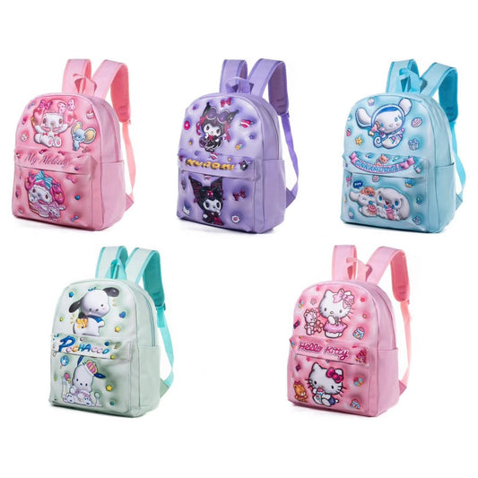 Children's Three-dimensional Melody Cinnamon Dogskin Leather Waterproof Elementary School Students' Schoolbags