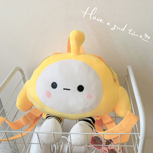 Sacs à dos de dessin animé en peluche de petite poupée mignonne à la mode