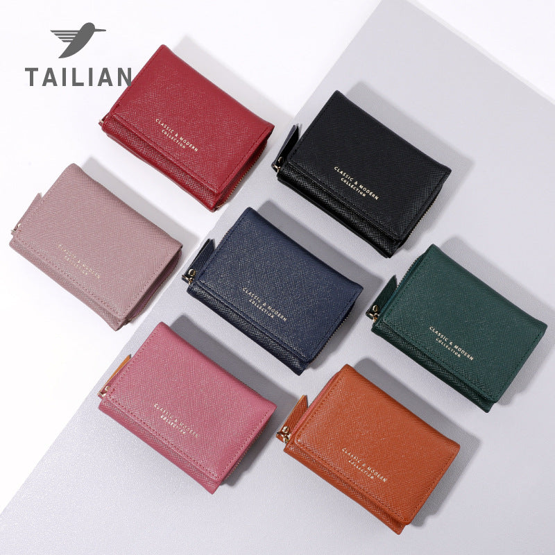 Popular Attractive Three Cute Folding Crossed Ladies Wallets