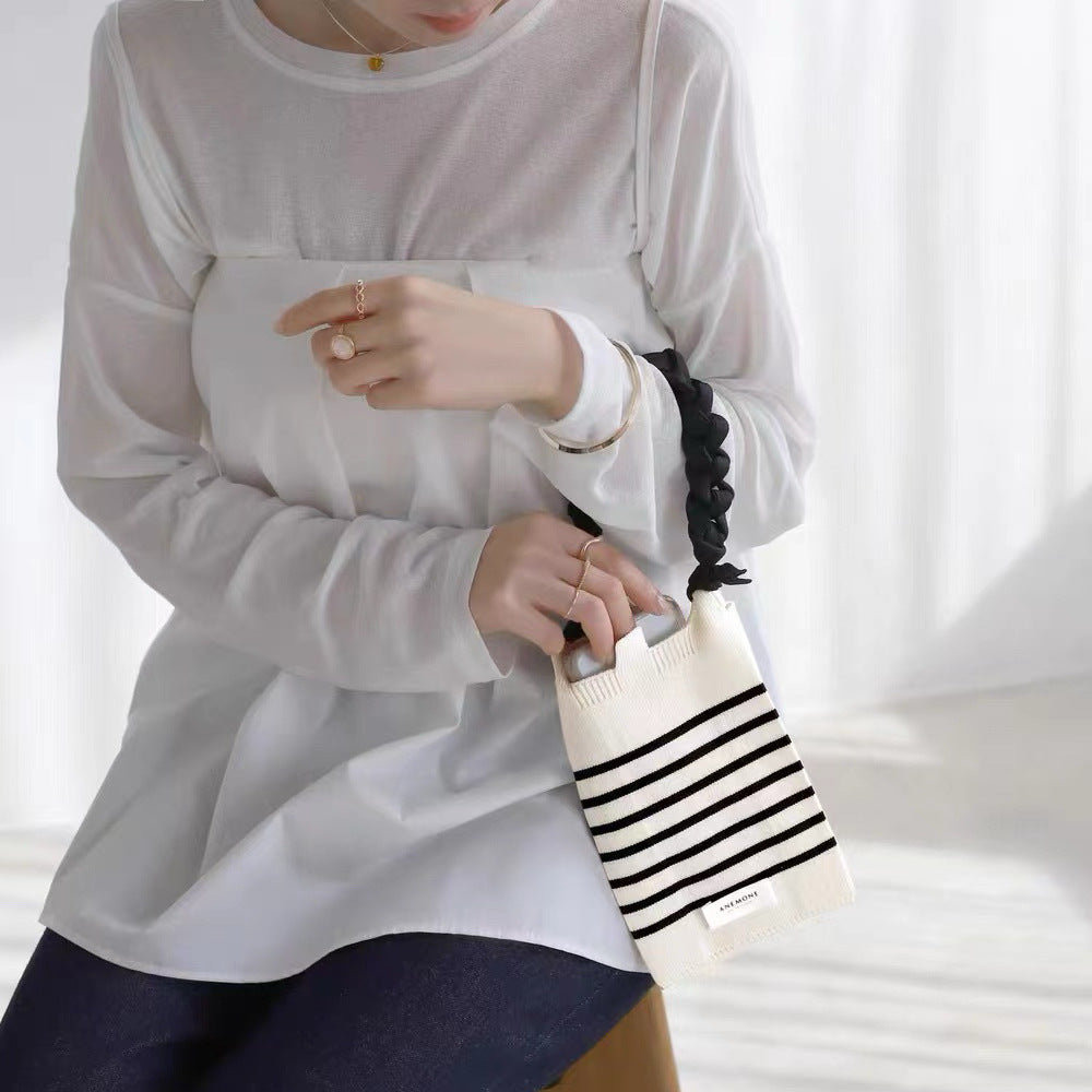 New Trendy Creative Design Striped Female Crossbody Bags