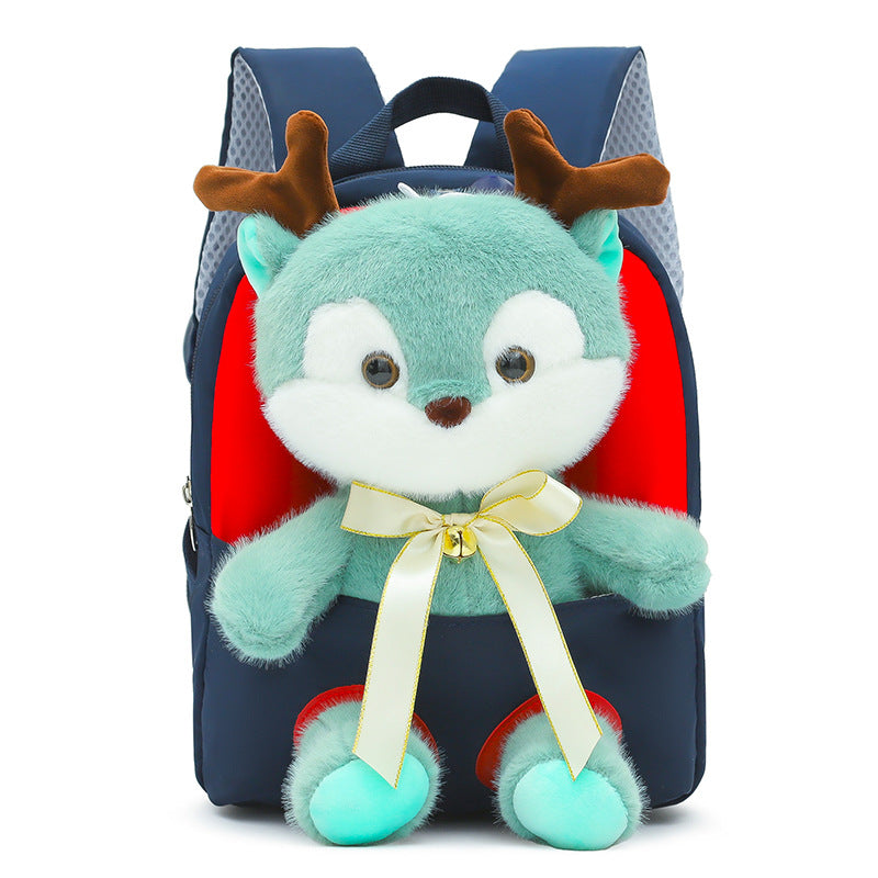 Children's Cute Sika Deer Plush Spring Backpacks