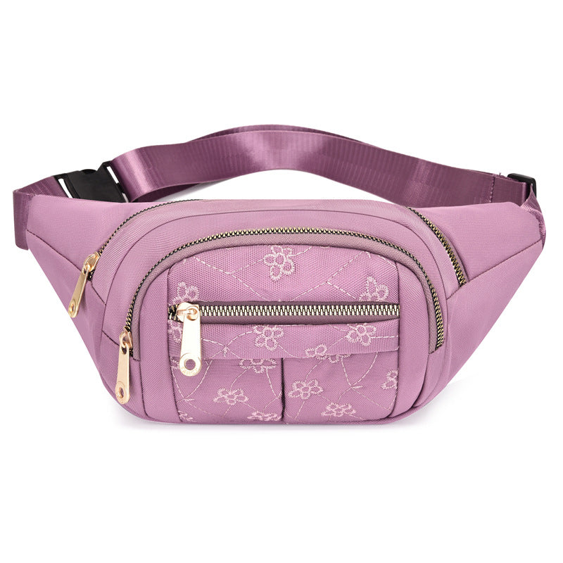 Women's Solid Color Nylon Simplicity Running Pouch Waist Packs