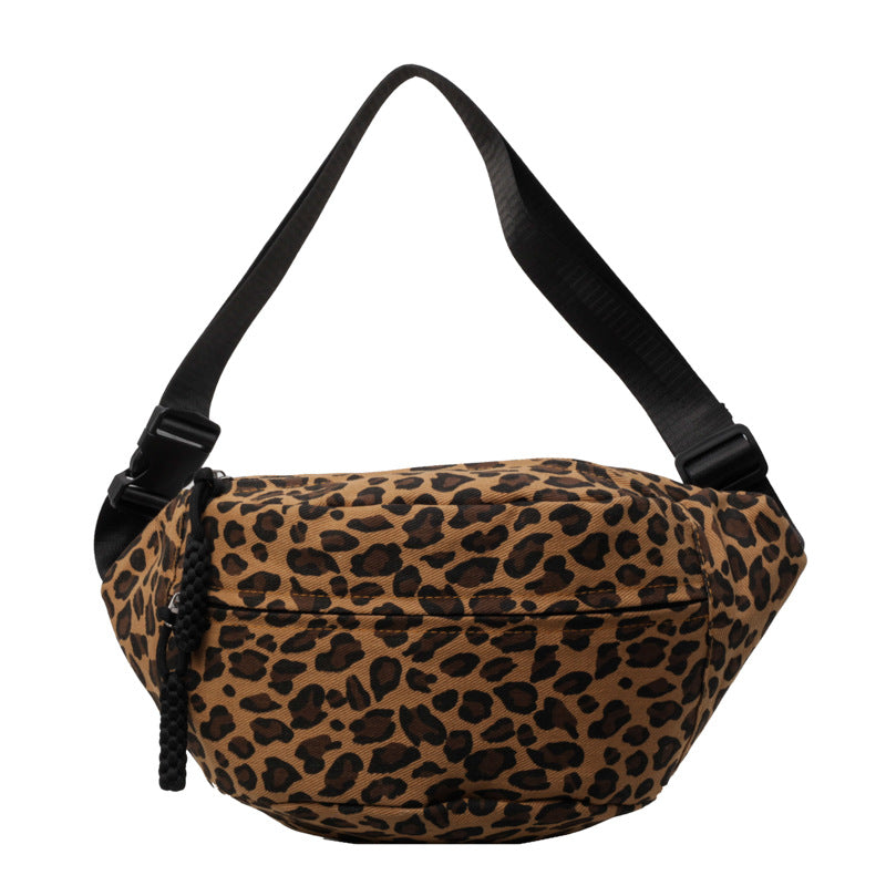 Women's & Men's & Niche Canvas Leopard Print Trendy Bags