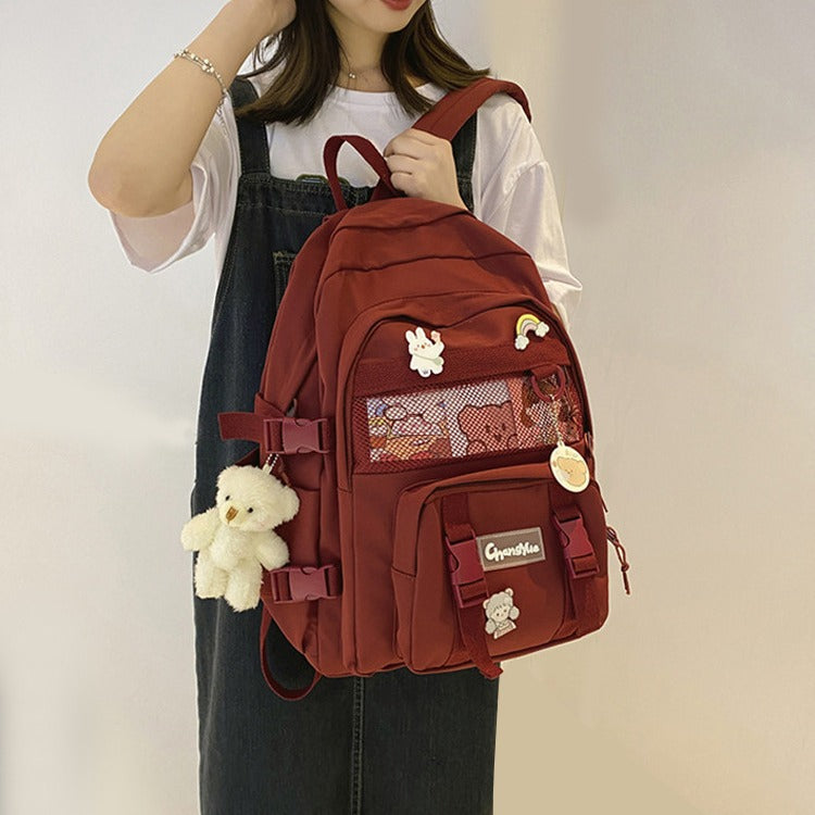 Women's Early High College Solid Color Large Backpacks