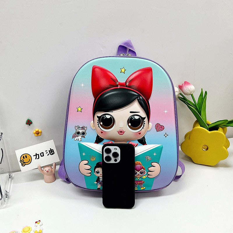 Children's Cartoon Printed Large Capacity Cute Three-dimensional Backpacks