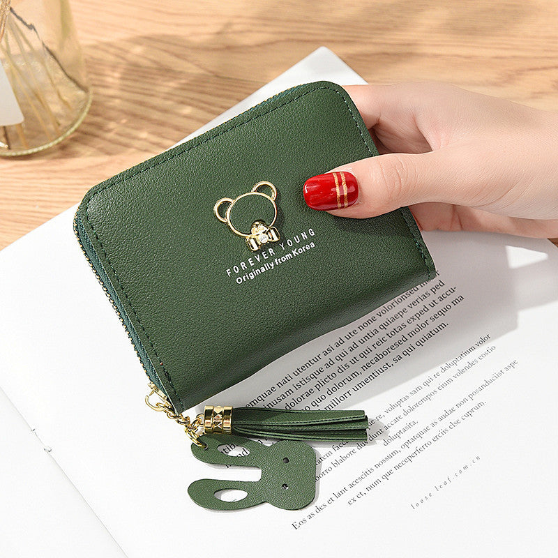 Women's Zipper Short Fashion Small Cute Card Holder