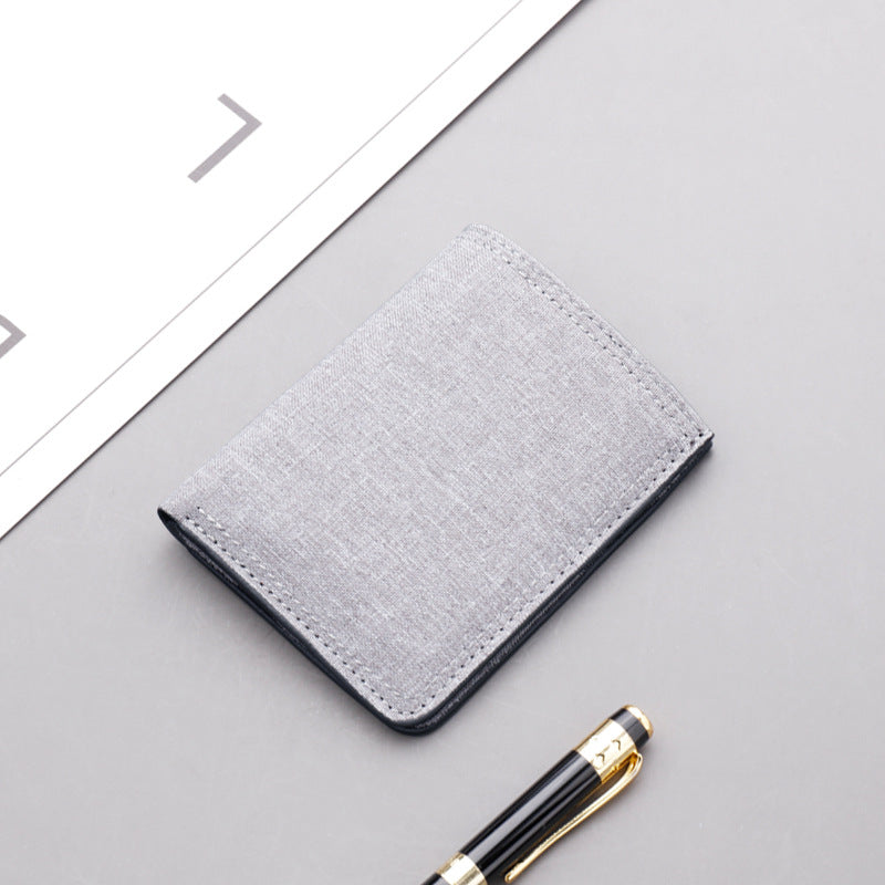 Men's Trendy Comfortable Canvas Vertical Short Men's Wallets