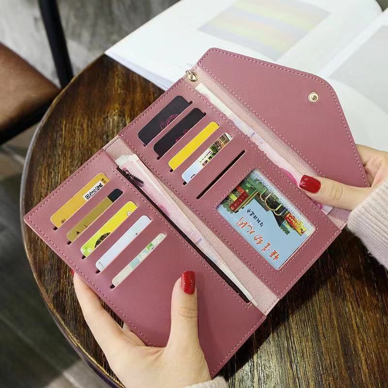 Women's Large Capacity Mobile Korean Style Soft Ladies Wallets