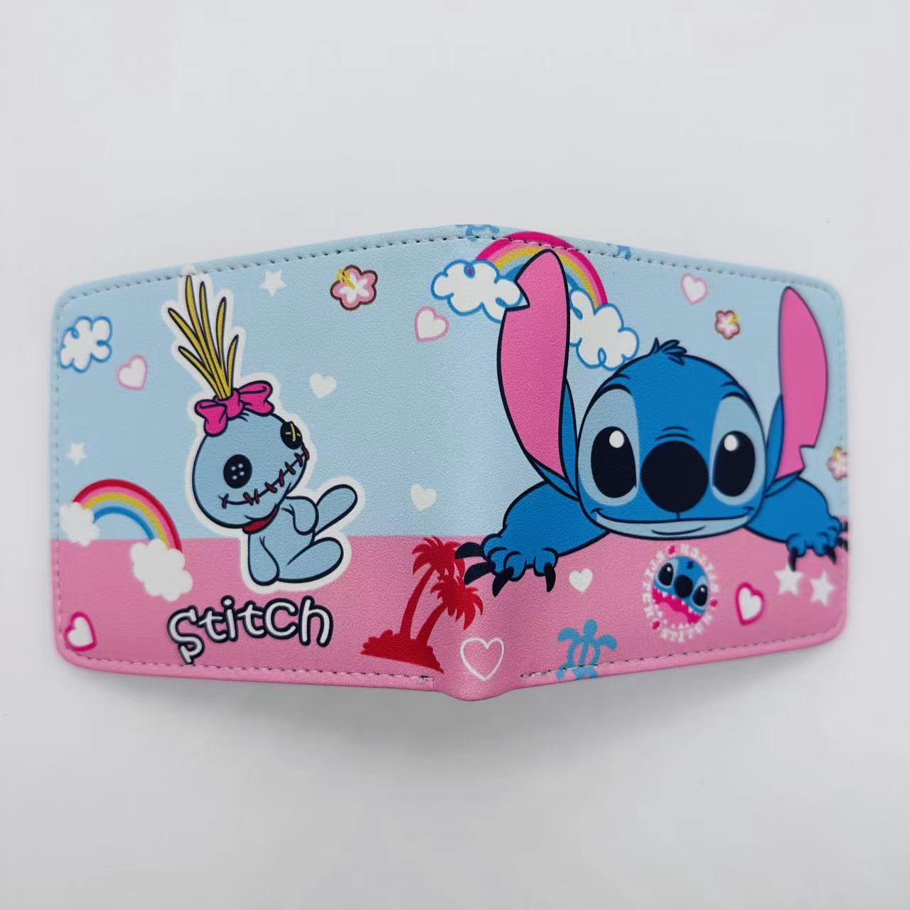 Cute Cartoon Stitch Short Blue Long Ladies Wallets