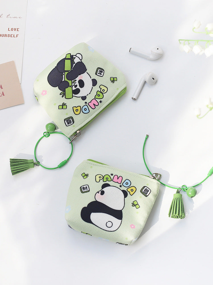 Cute Little Panda Small Portable Headset Coin Purses