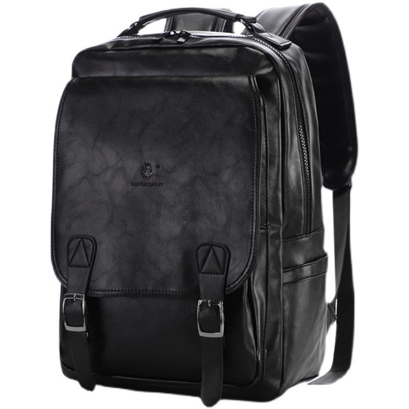 Men's Thickened Fabric Charging Large Capacity Retro Backpacks