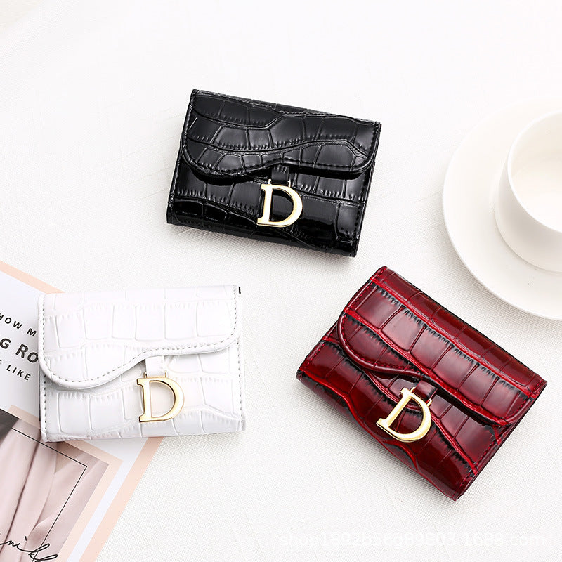 Women's Fashion Crocodile Pattern High-grade Multiple Slots Ladies Wallets