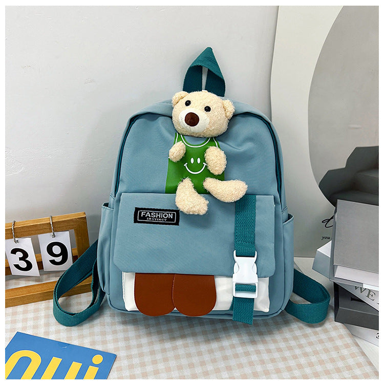 Children's Boys Cute Cartoon Plush Doll Bear Backpacks