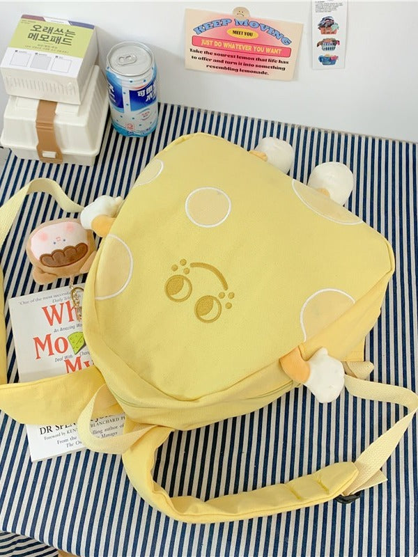 Large Capacity Cute Cheese Campus Cartoon Backpacks