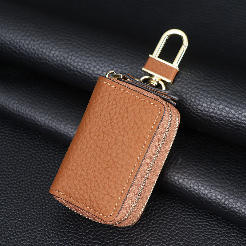 Genuine Leather Double Layer Car First Key Bags