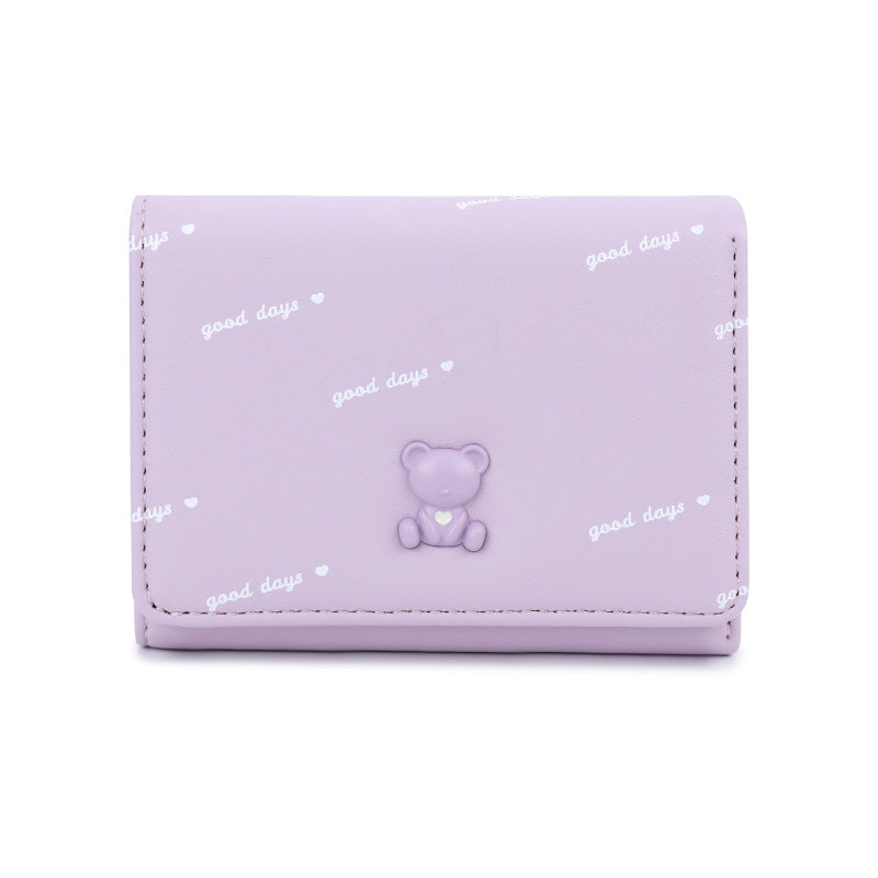 Women's & Children's & Bear Sweet Cute Small Folding Ladies Wallets