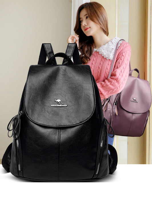 Women's Genuine Leather Large Capacity Fashion Mother Going Backpacks