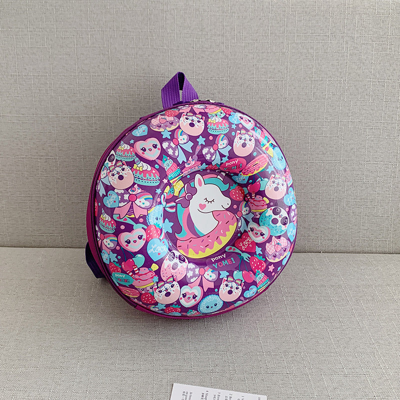 Children's Cartoon Trendy Cute Donut Eggshell Fun Elementary School Students' Schoolbags