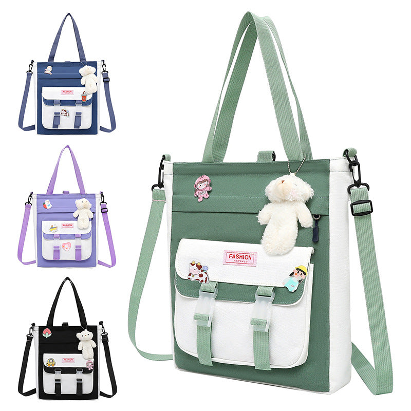 Canvas Tuition Boys Hand Primary Waterproof Elementary School Students' Schoolbags