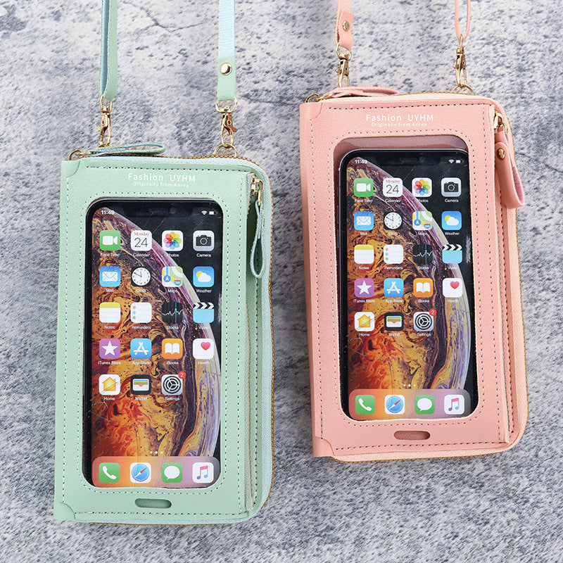 Women's Touch Screen Multifunctional Transparent Mini Mobile Phone Bags