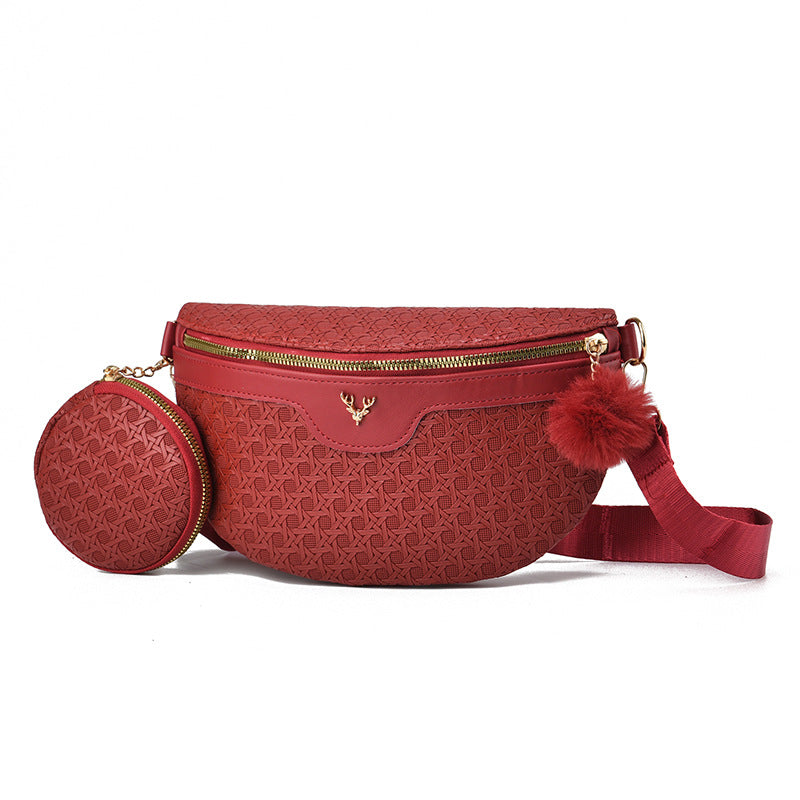 Women's Super Hot Korean Style Fashionable Stylish Letter Wide Strap Waist Packs