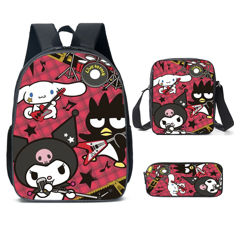 Children's Unique Cartoon Clow Three-piece Set Elementary School Students' Schoolbags