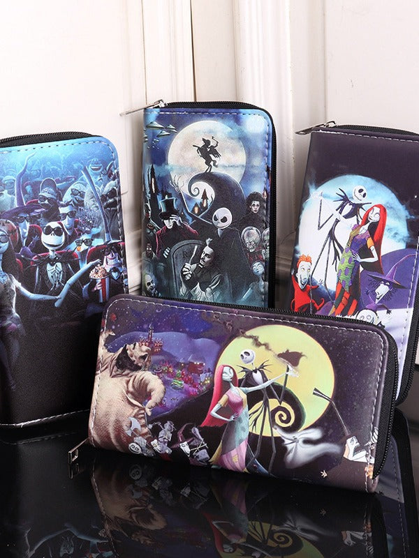 Jack Sally Christmas Night Shock Skull Men's Wallets