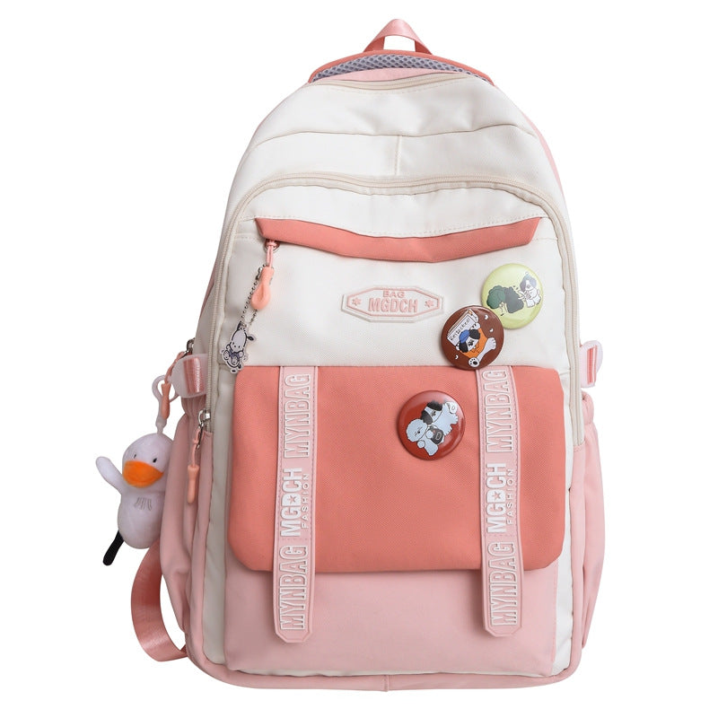 Female Good-looking Large Capacity Spine Protection Middle School Students' Schoolbags