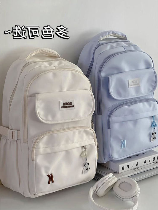 Style Milk Yellow Junior High Large Backpacks