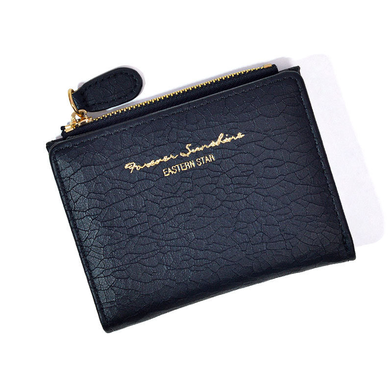 Green Female Korean Retro Folding Mori Ladies Wallets