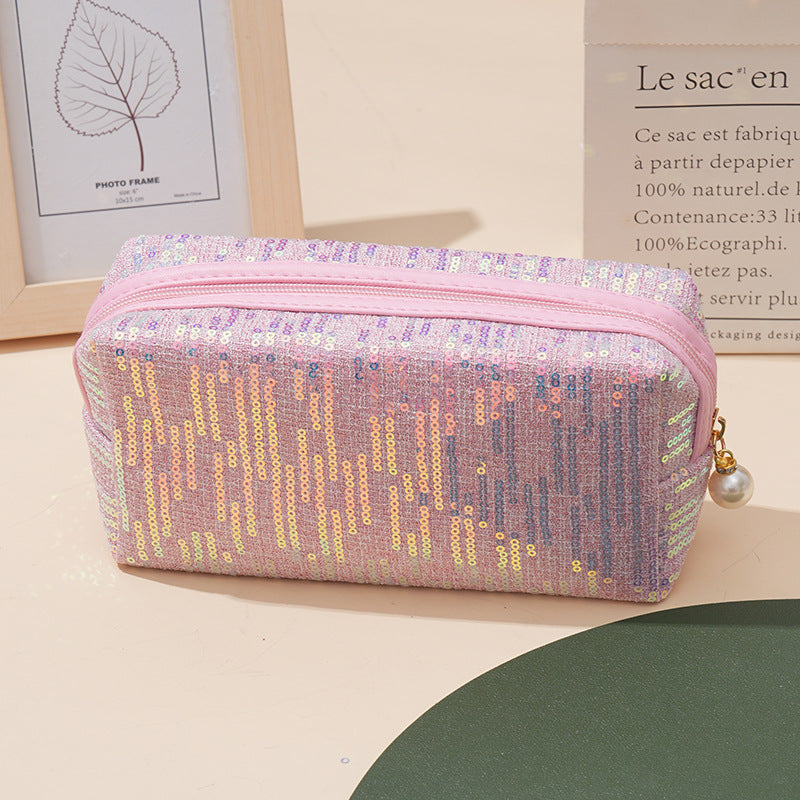 Sequins Classic Style Good-looking Wind Portable Cosmetic Bags