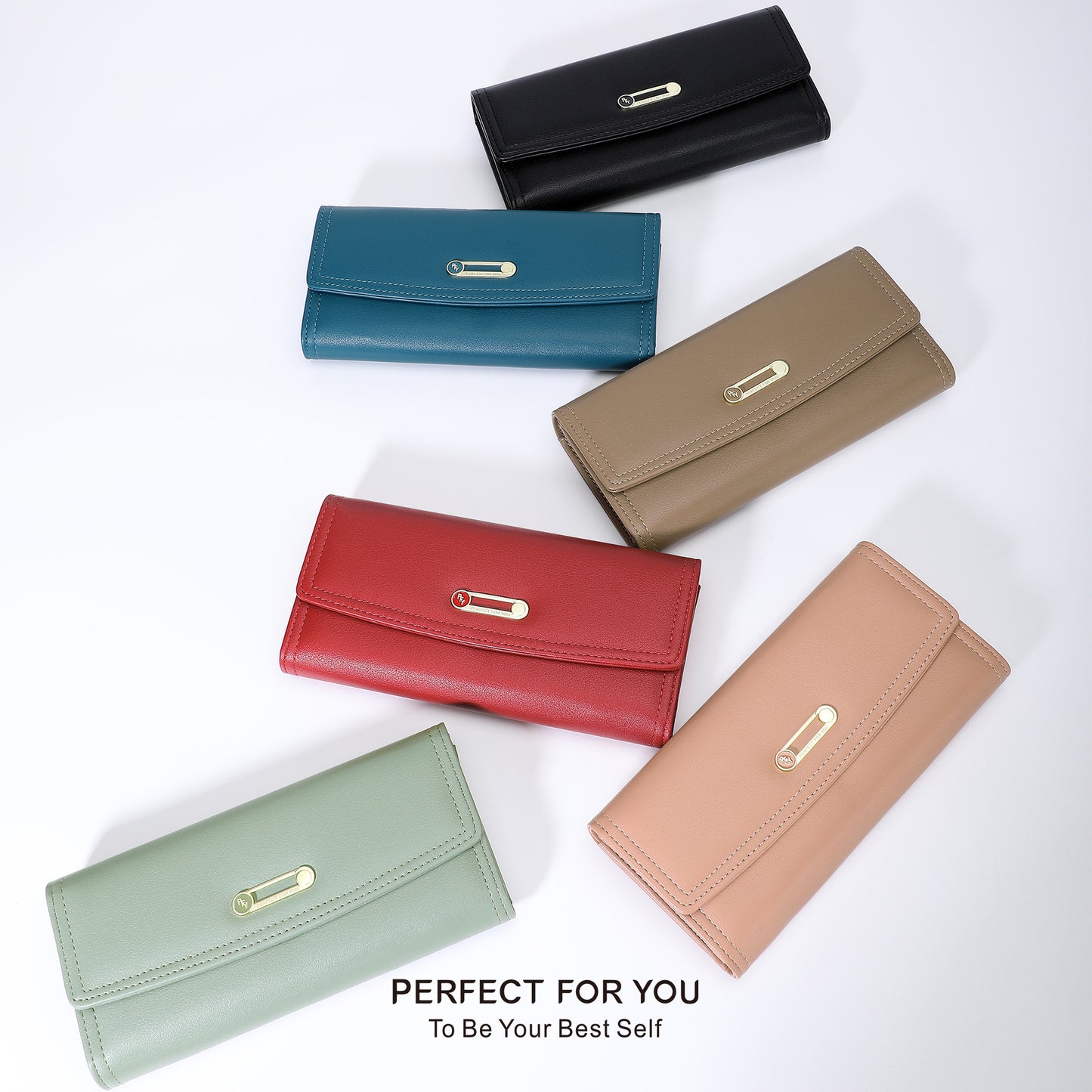 Women's Unique Fashion Long Three Fold Ladies Wallets